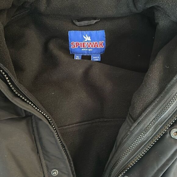Spiewak & Sons parka jacket XL black style #S327 shell with liner zip away hood - Picture 7 of 11